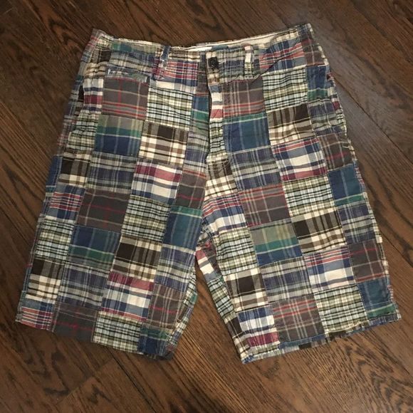 AMERICAN EAGLE Madras Plaid Longer Length Shorts - Picture 2 of 11